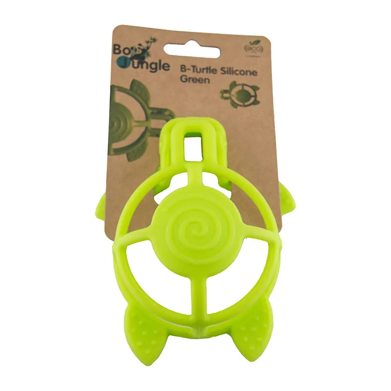Anneau de dentition Tortue Silicone Vert - 3m+-2