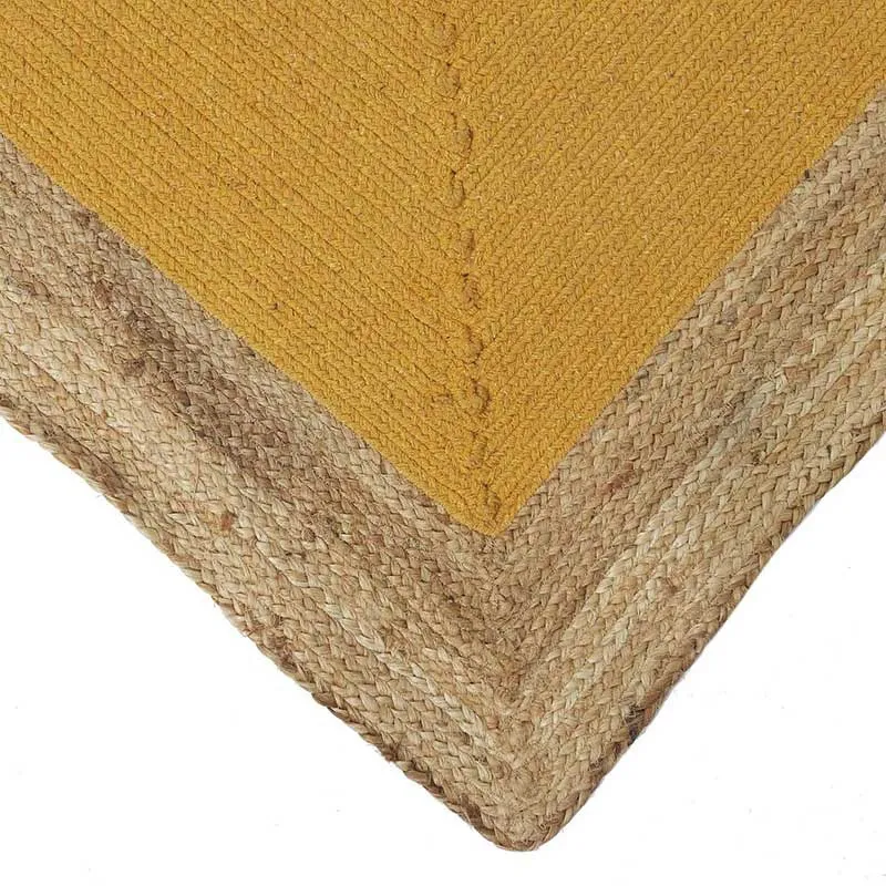 Tapis Jute Coton Moutarde - 120x170cm-3