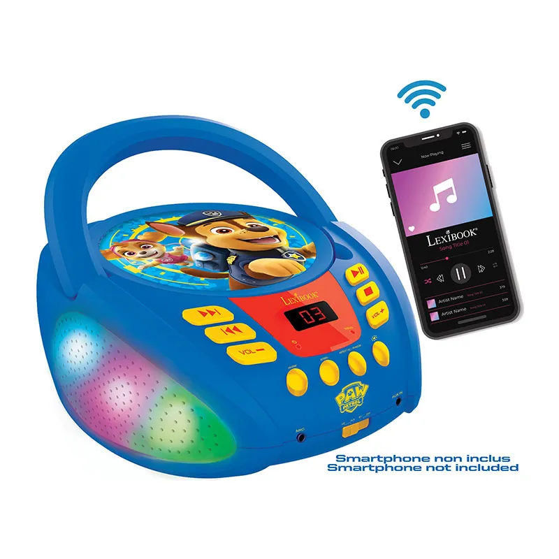 Lecteur CD Bluetooth Effets lum. Pat'Patrouille - 36m+-5