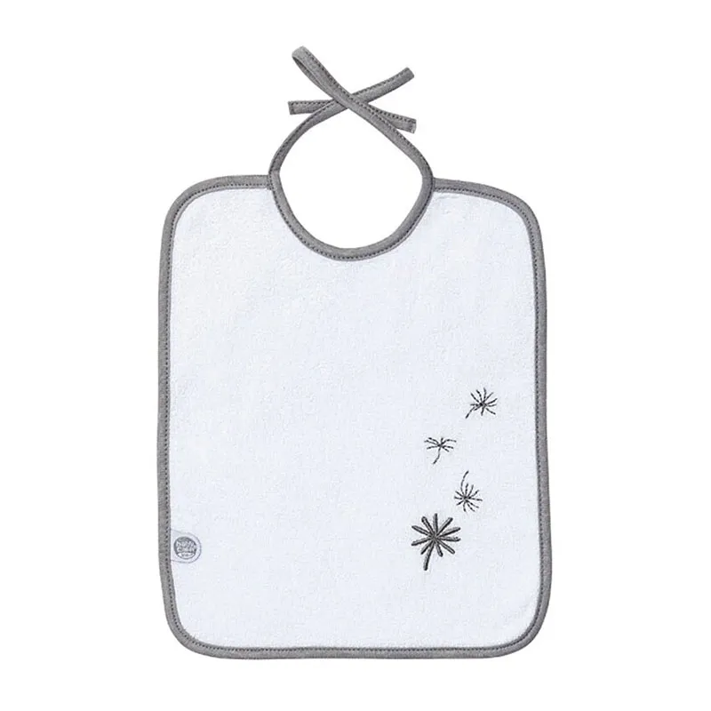 3 Bavoirs Naissance Coton BIO Lacets Jeune posuse - 20x25cm-3