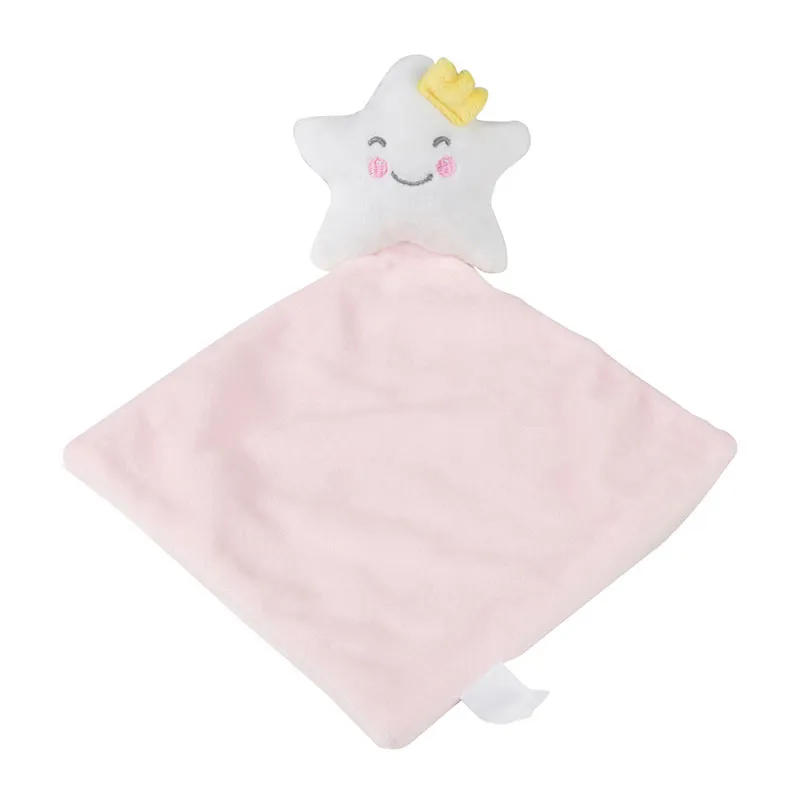 Doudou mouchoir Essen'ciel Étoile rose - 18x18cm-0