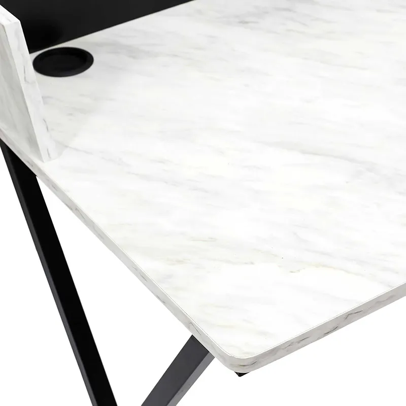 Bureau Brice imitation marbre - 90x84x50cm-4