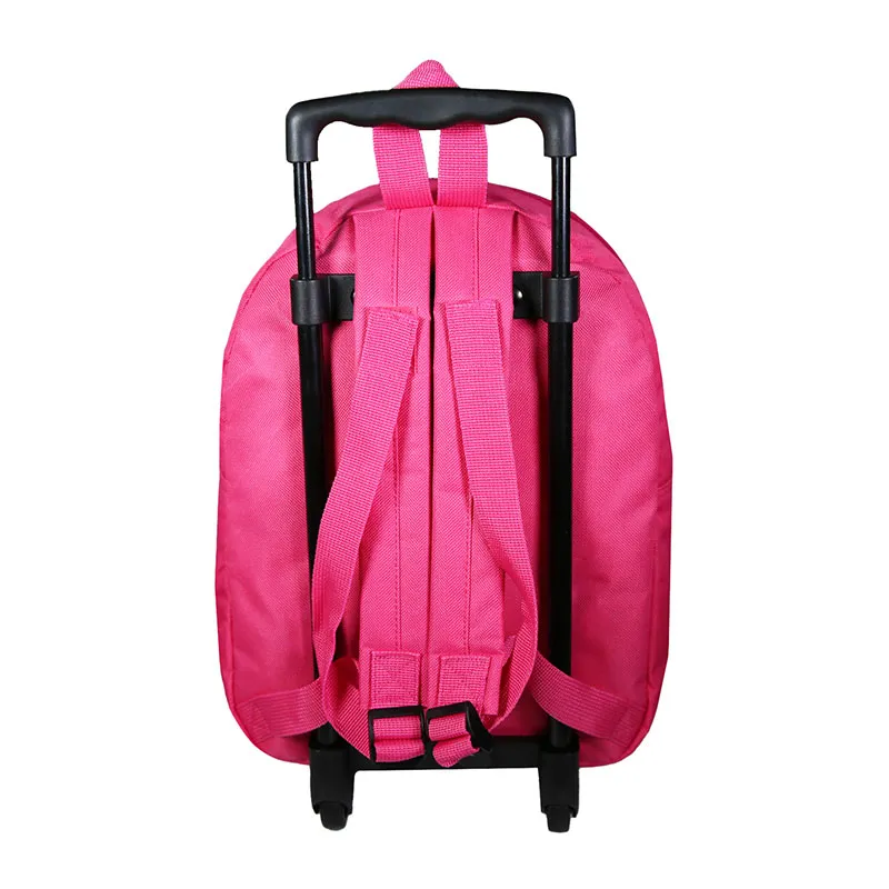 Sac à dos à roulettes maternelle Les Trolls Rose - 25x32cm-3