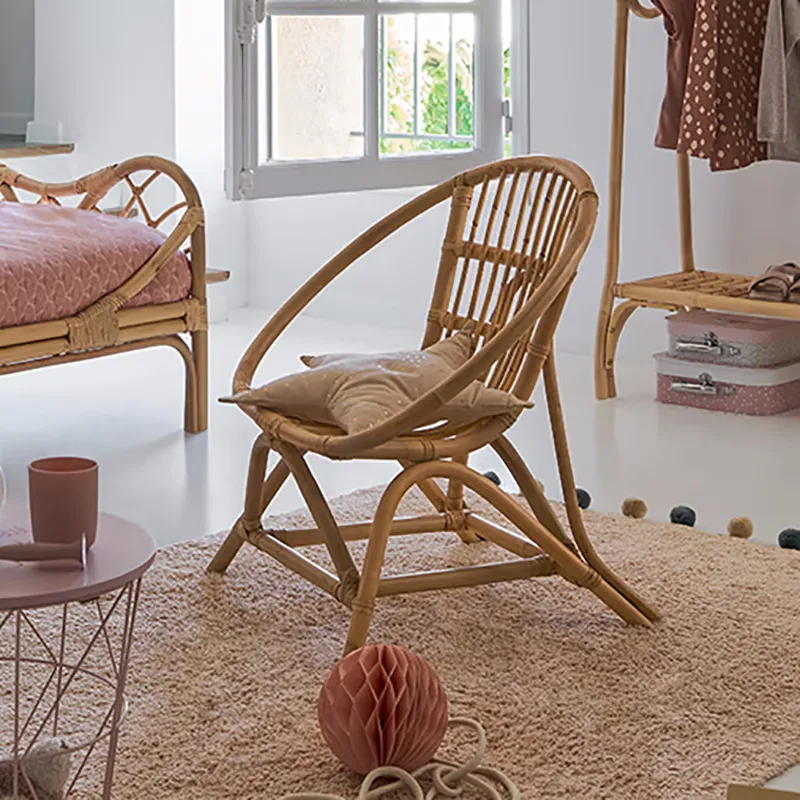 Fauteuil Rotin Léo - 54x42x58cm-1