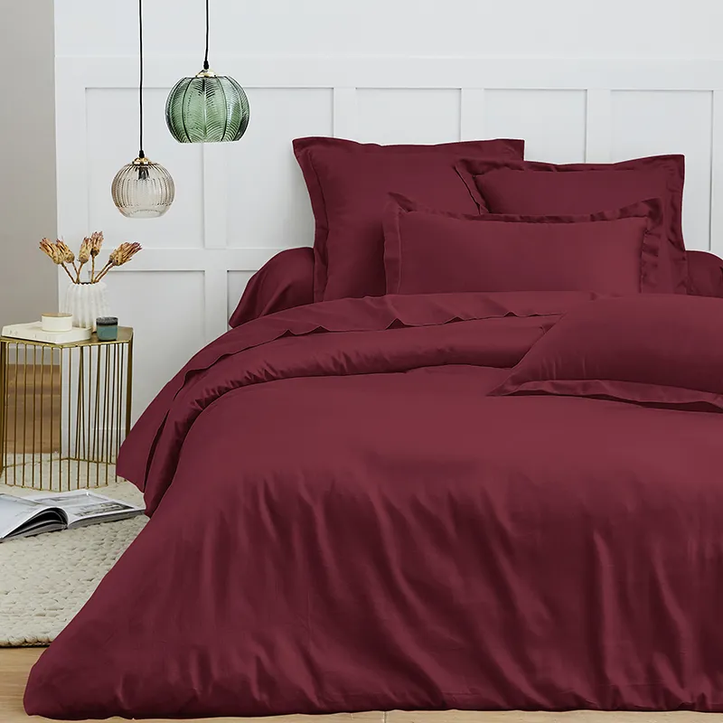 H. de couette Coton Grenat-0
