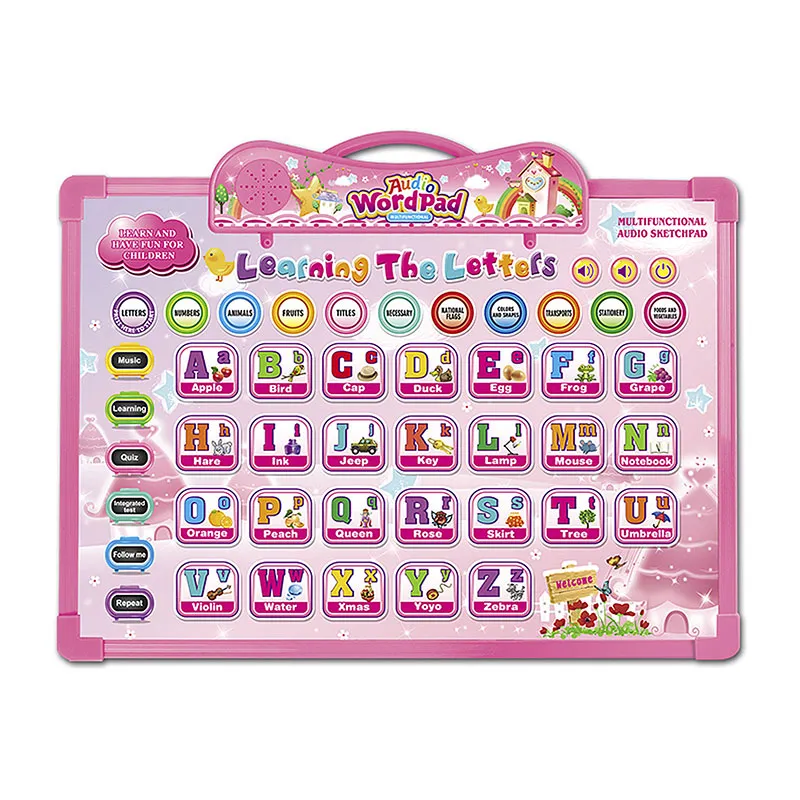 Planche d'apprentissage de l'anglais Rose - 36m+-0