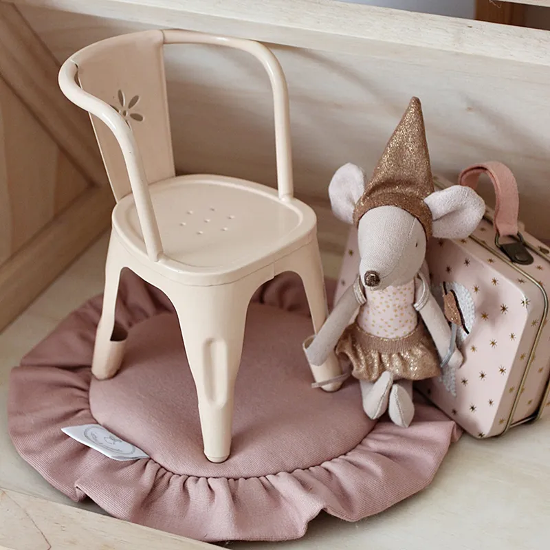 Mini tapis de sol pour maison de poupée Pêche - ø20cm-2
