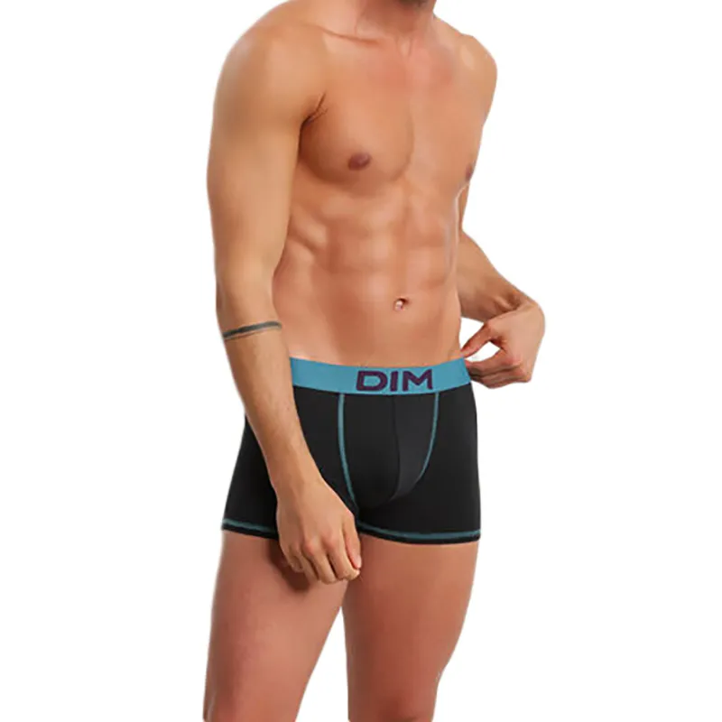 3 Boxers Coton Mix and Colors Homme - Noir/Vert/Violet-2