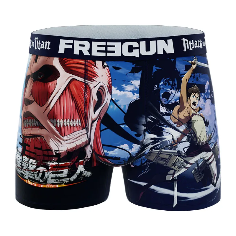 3 boxers homme Attack On Titan - Rouge/Bleu/Noir/Blanc/Vert-4
