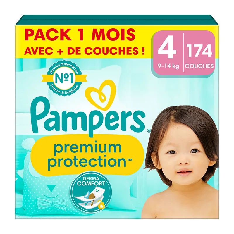 Couches Pampers Premium Protection T.4/9-14kg - 1x174-0