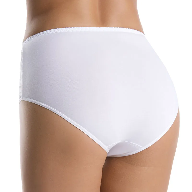 3 Culottes taille haute Violetta - Blanc-2