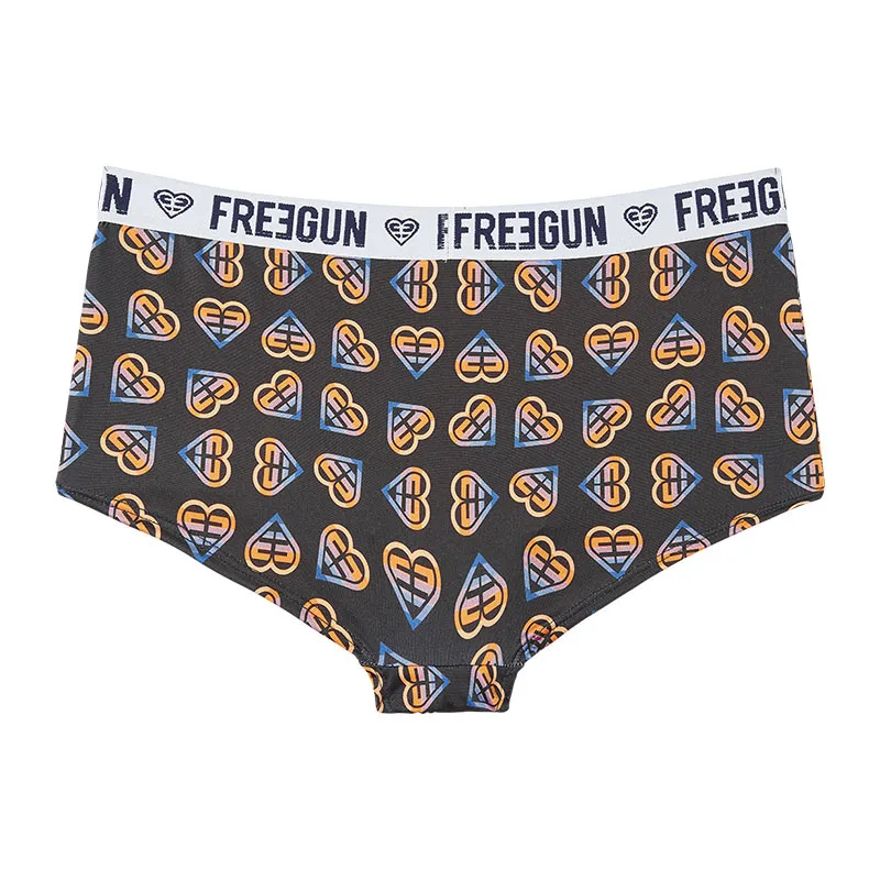 3 Boxers Fille Miss Freegun - Rose/Noir/Blanc-5