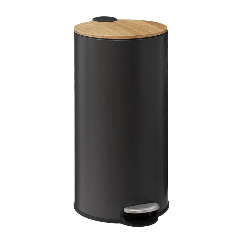 Poubelle Métal Noir - 30L-0