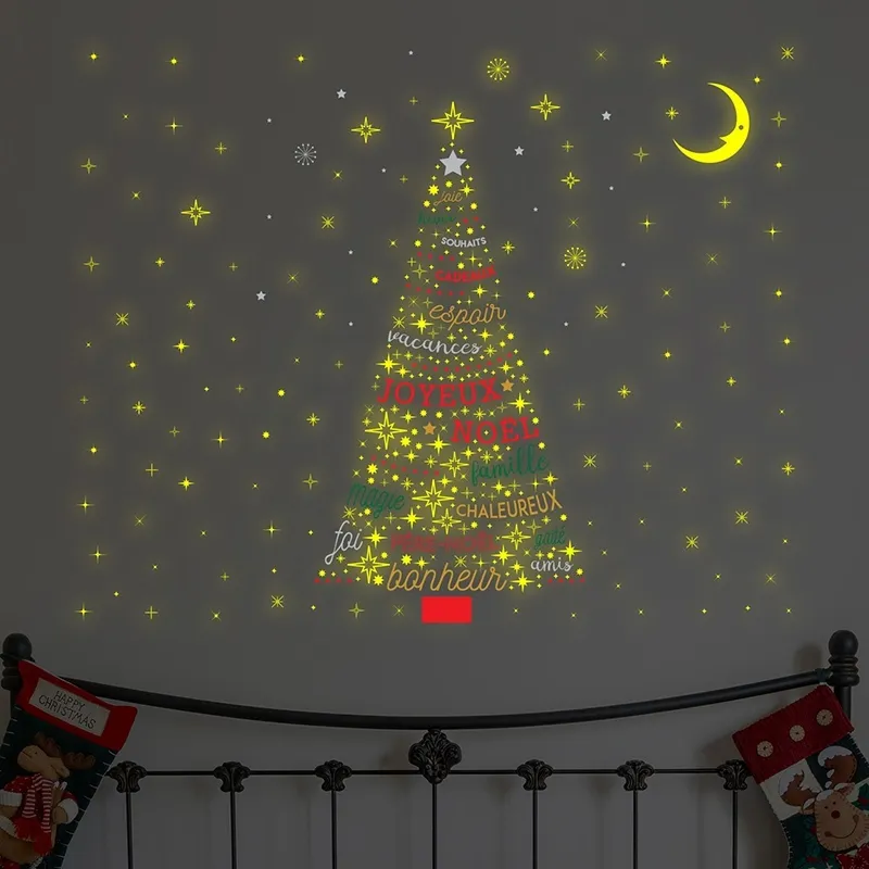 Stickers Phospho - Sapin de Noël français-0