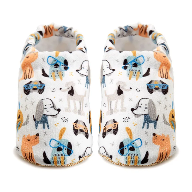 Chaussons Coton Chien - Blanc-1