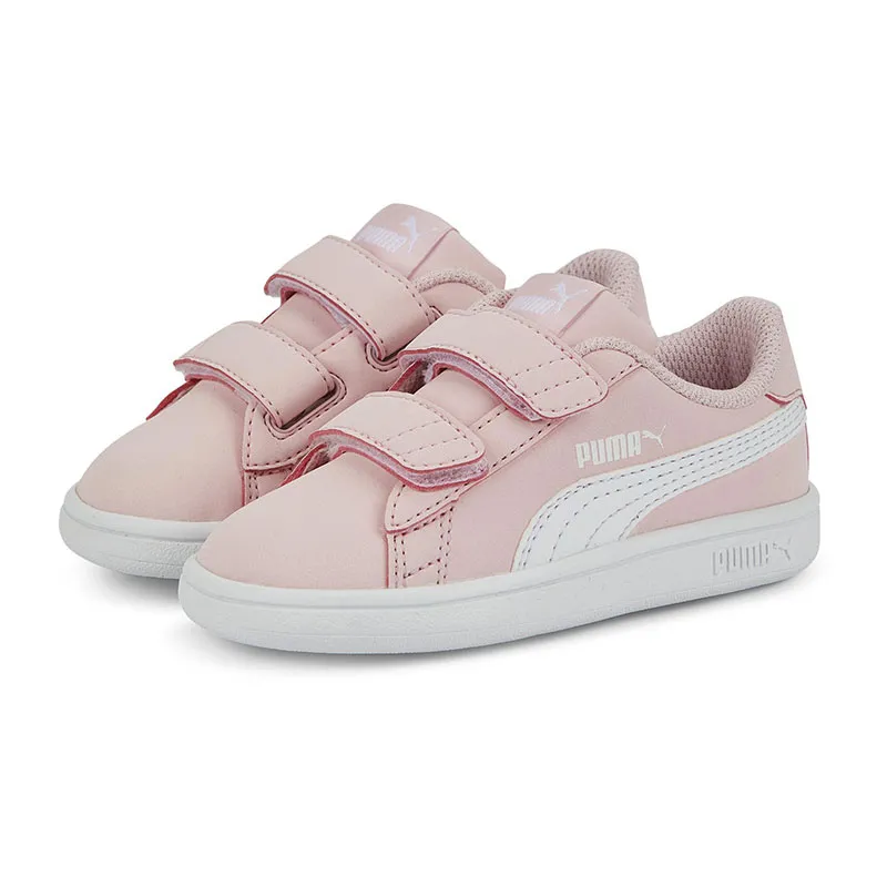 Baskets Fille Smash V2 Buck - Rose/Blanc - PUMA-0
