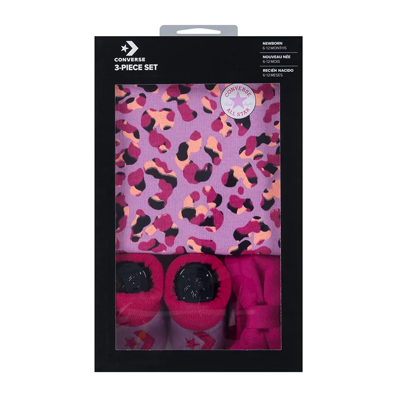 Body + Headband + Chaussons Léopard - Prime Pink - CONVERSE-5