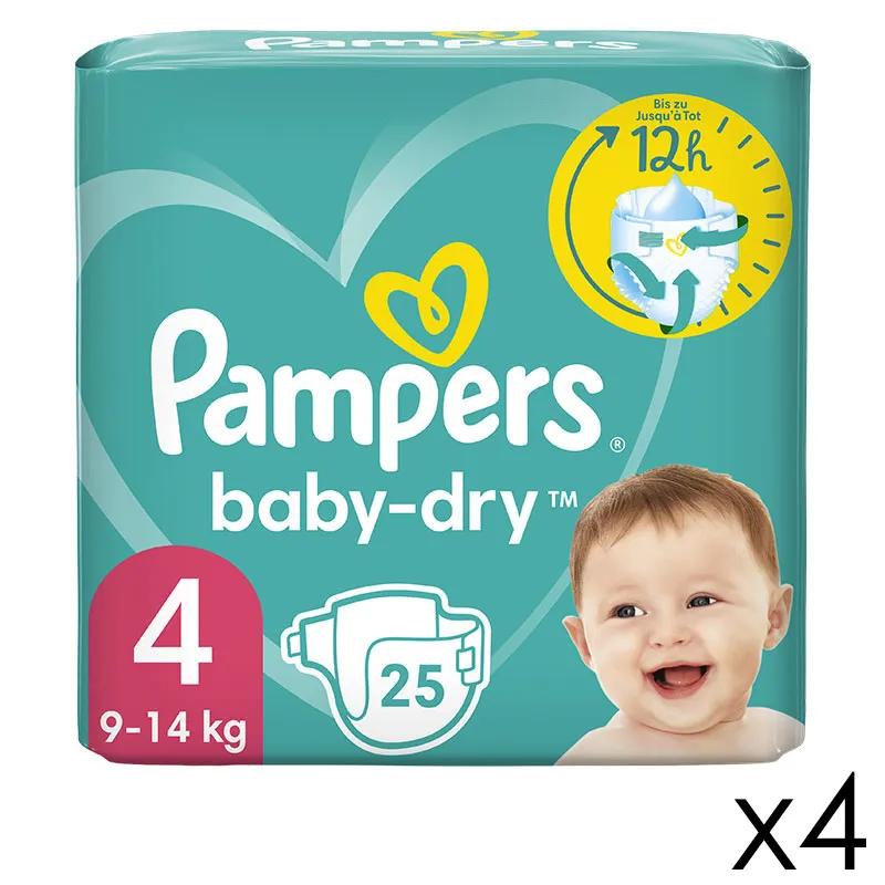Couches Baby Dry T.4/9-14kg - 4x25-0
