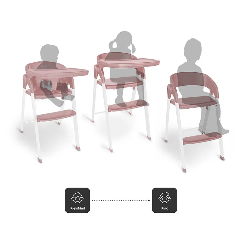 Chaise haute Levels Rose - 6m+-5