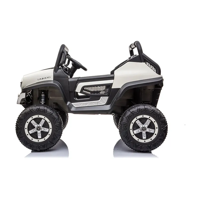 Voiture élec. Mercedes Mini Unimog Blanc - 36m+-2