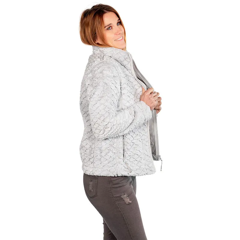 Veste polaire col montant Madine Scale Femme - Blanc neige-2