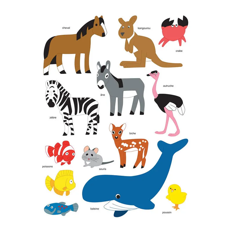Gommettes Poissons & Animaux - 132pcs-1