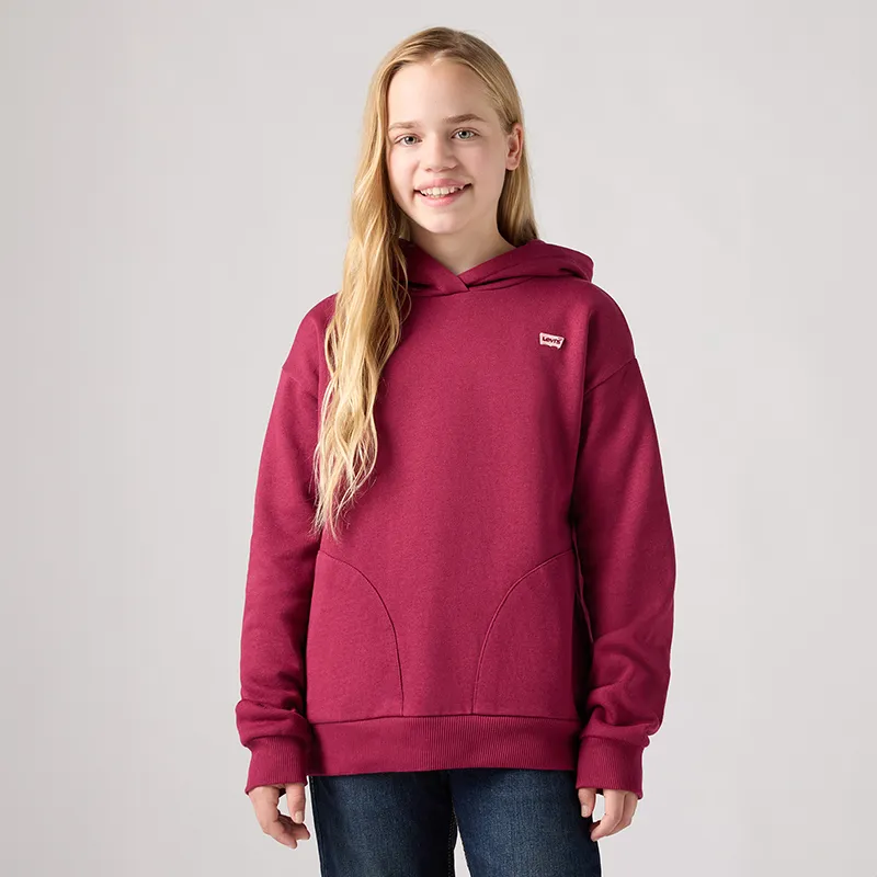 Sweat à capuche Junior Batwing - Red Plum-2