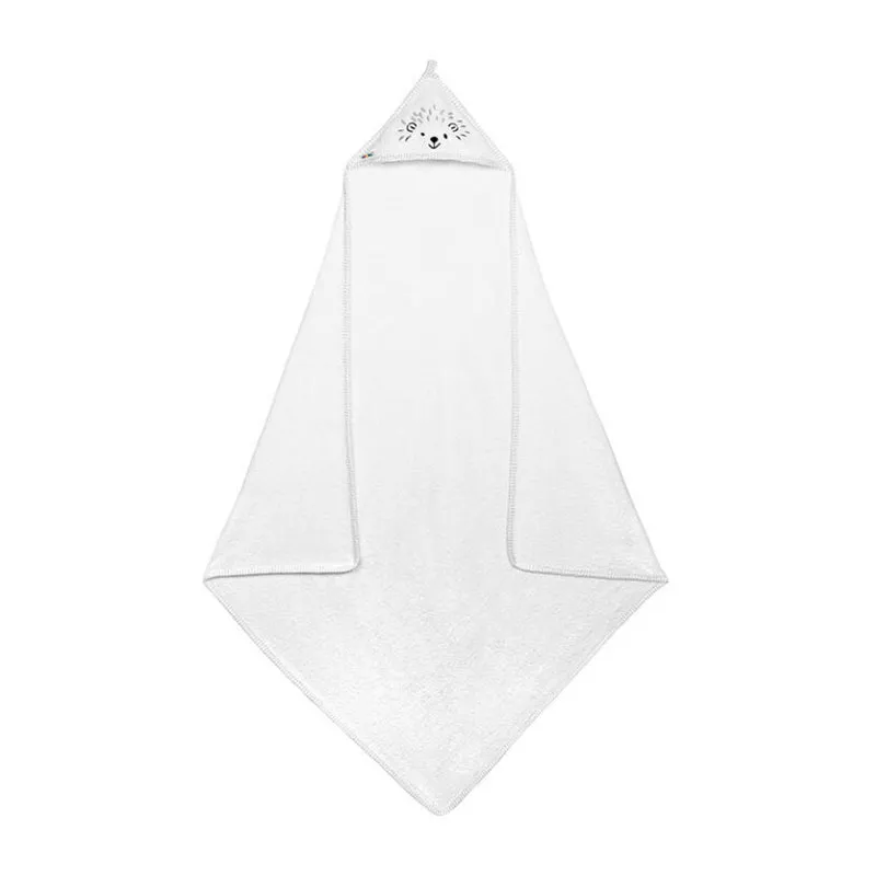 Cape de bain Coton Hérisson Blanc - 100x100cm-2