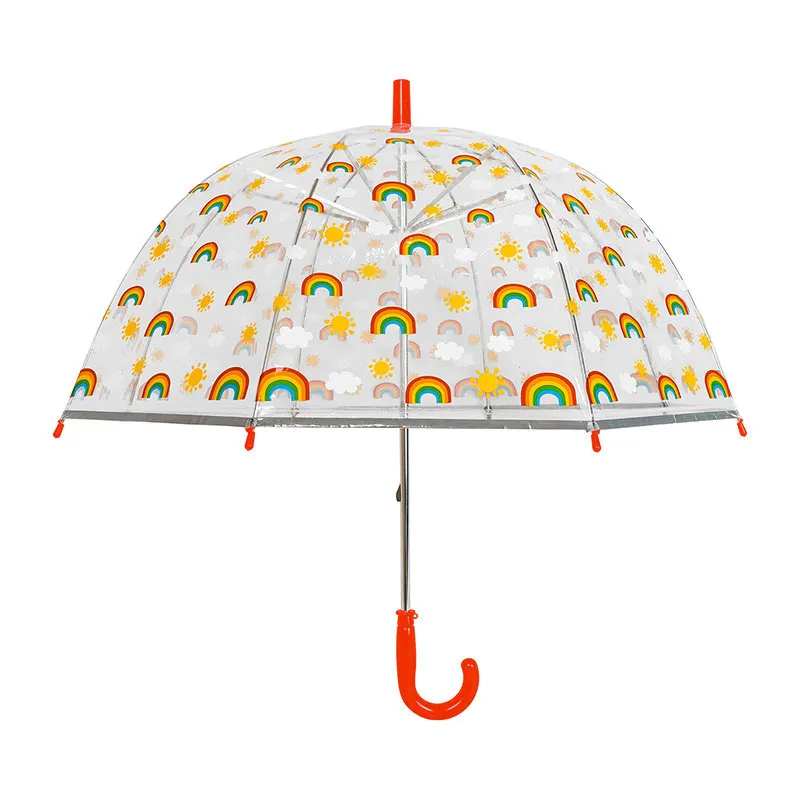Parapluie cloche Arc-en-ciel Susino - Transparent/Rouge-1