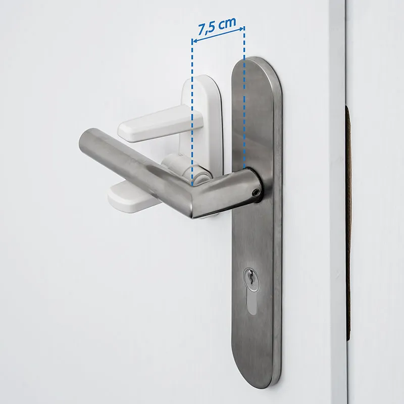 Butoir poignée de porte plastique - Blanc-7