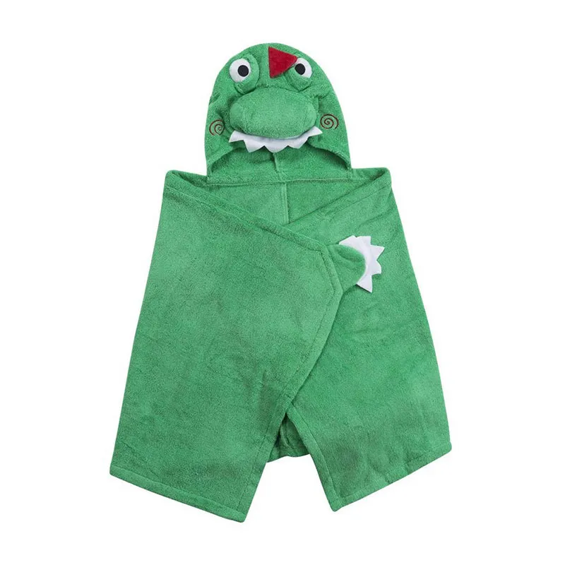 Serviette de bain Capuche Coton Dinosaure - 55x127cm-0