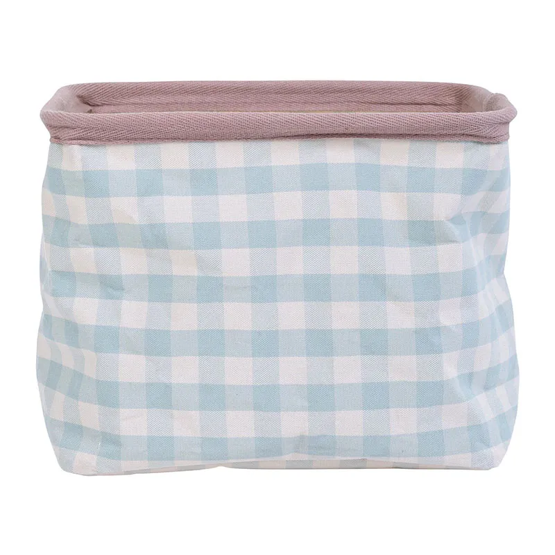 Panier de rangement Vichy Vert - 25x20x20cm-1