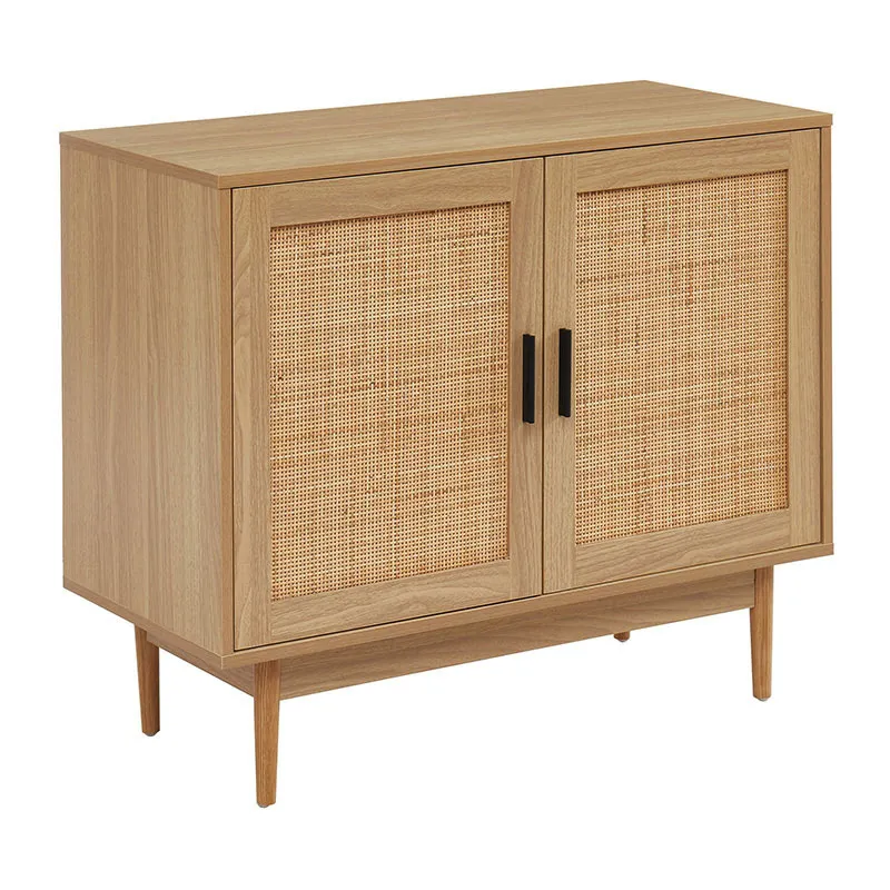 Buffet Amana 2 portes Cannage rotin - 90x39,5x75cm-1