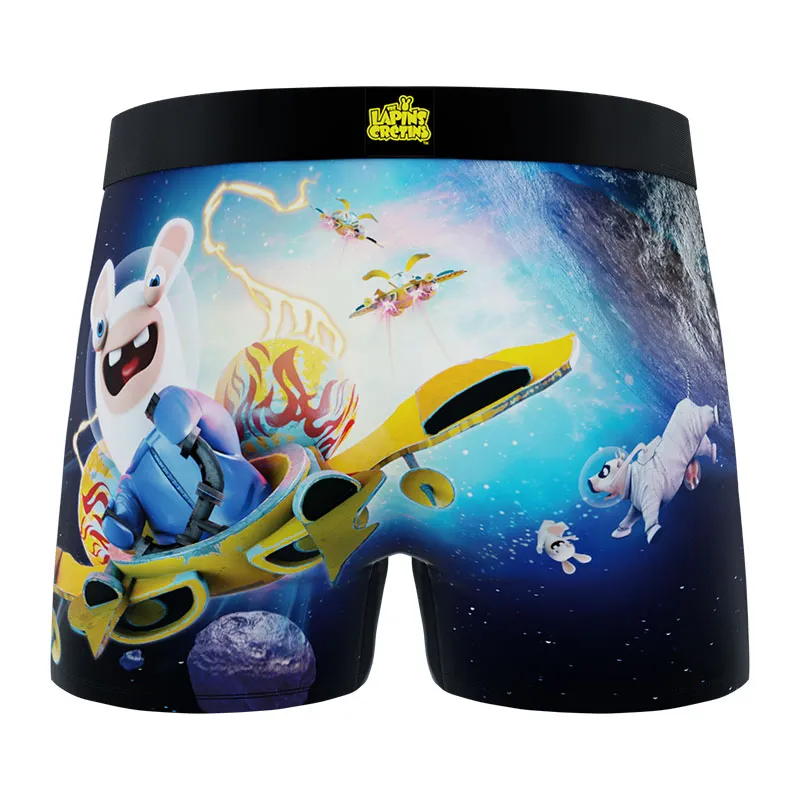 4 Boxers Homme Lapins Crétins - Bleu/Jaune/Noir/Blanc-3