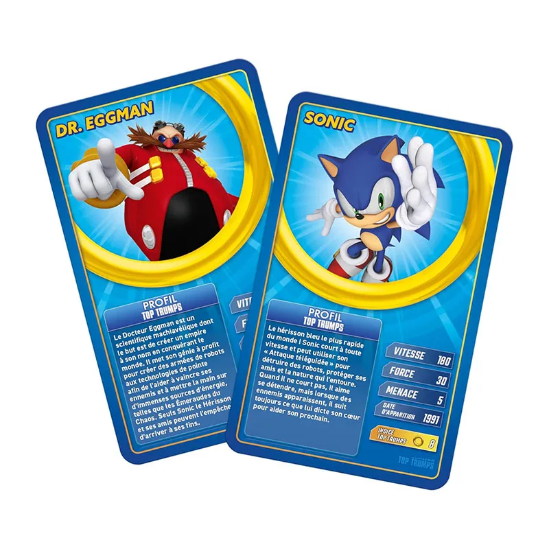 Jeu de cartes Top Trumps Sonic The hedgehog - 6+-2