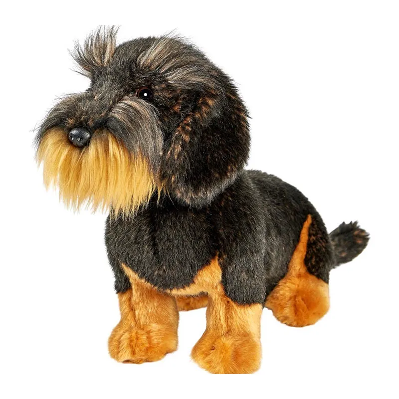Peluche Teckel à poil dur assis Anima - 28cm-0