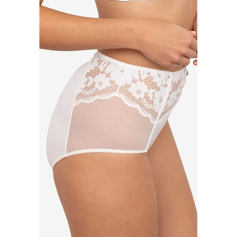 Culotte taille haute Emma - Ivoire-1