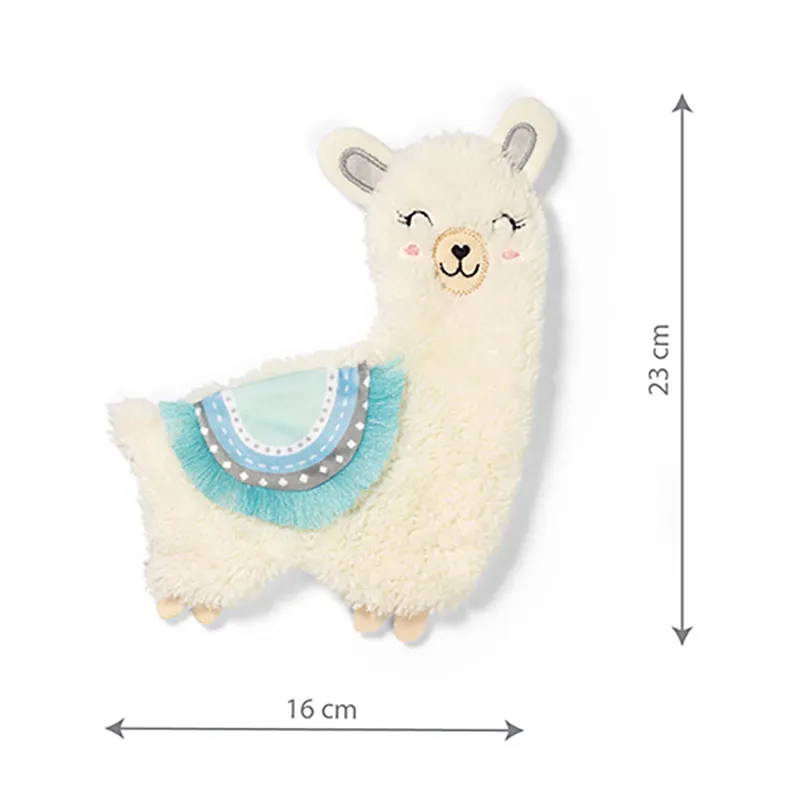 Peluche plate Lama Lulu Bleu - 0m+-2