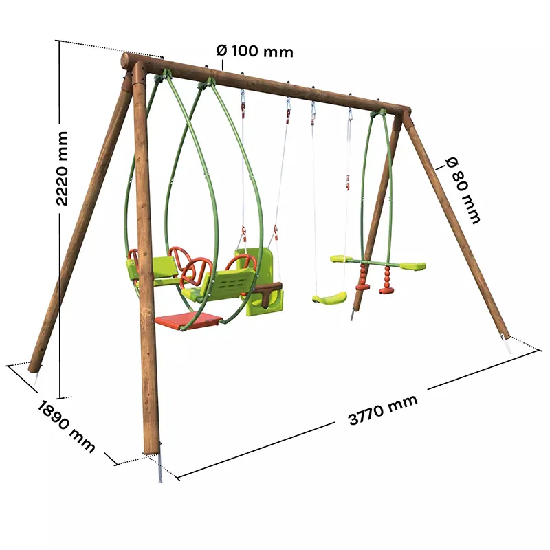 Portique 4 agrès Suzanne - 6m+-8