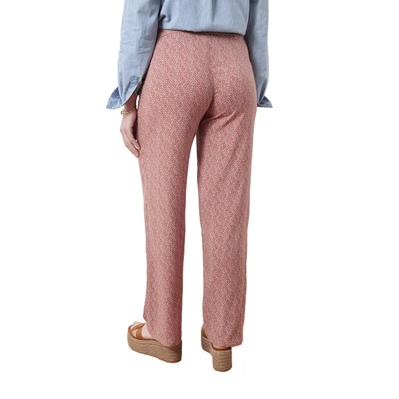 Pantalon fluide de grossesse viscose - Rouge-3