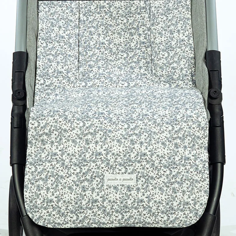 Assise Poussette - Flower Mellow Gris-3