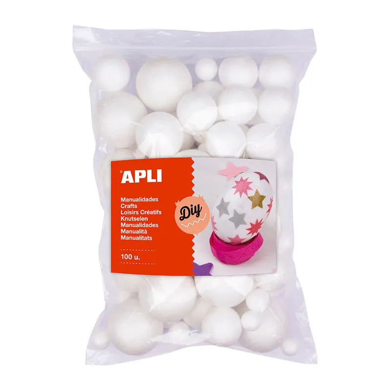 100 Boules de polystyrène Ø1-6cm - 36m+-0