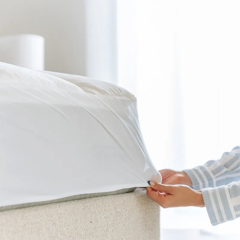 Surmatelas Satin de coton housse Nuage-3
