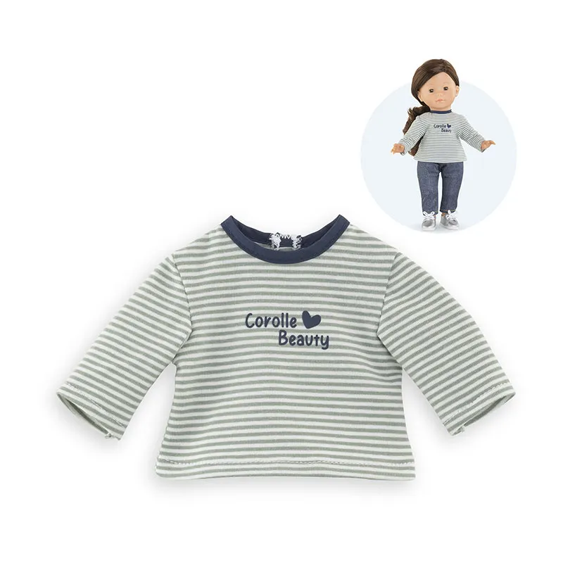 T-shirt ML rayé poupée ma Corolle 36cm - 4+-0
