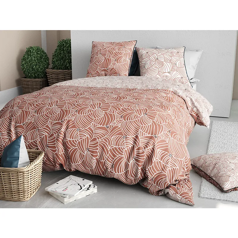 Parure 3pcs Coton Mimosa Orange-1
