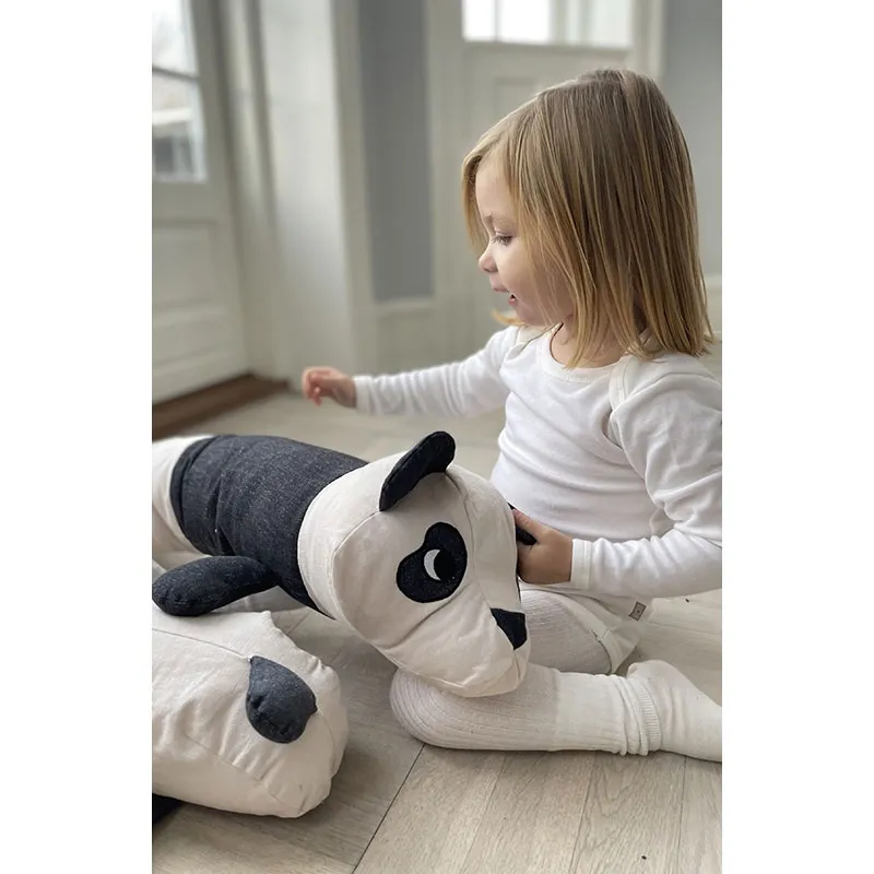 Coussin long Coton BIO Panda Ecru - 90x20cm-2
