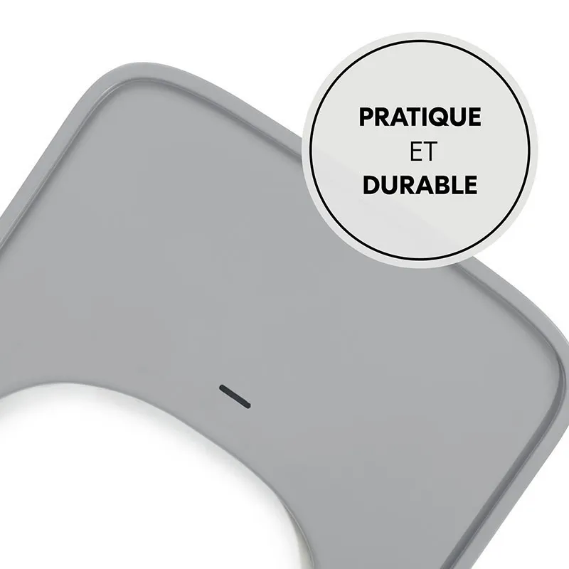 Chaise haute Alpha+ Grise + Tablette + Coussin d'assise - 0m+-11