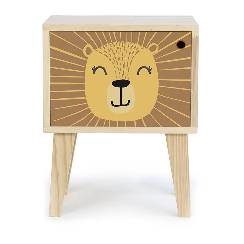 Table de chevet Lion - 54x42x30cm-1