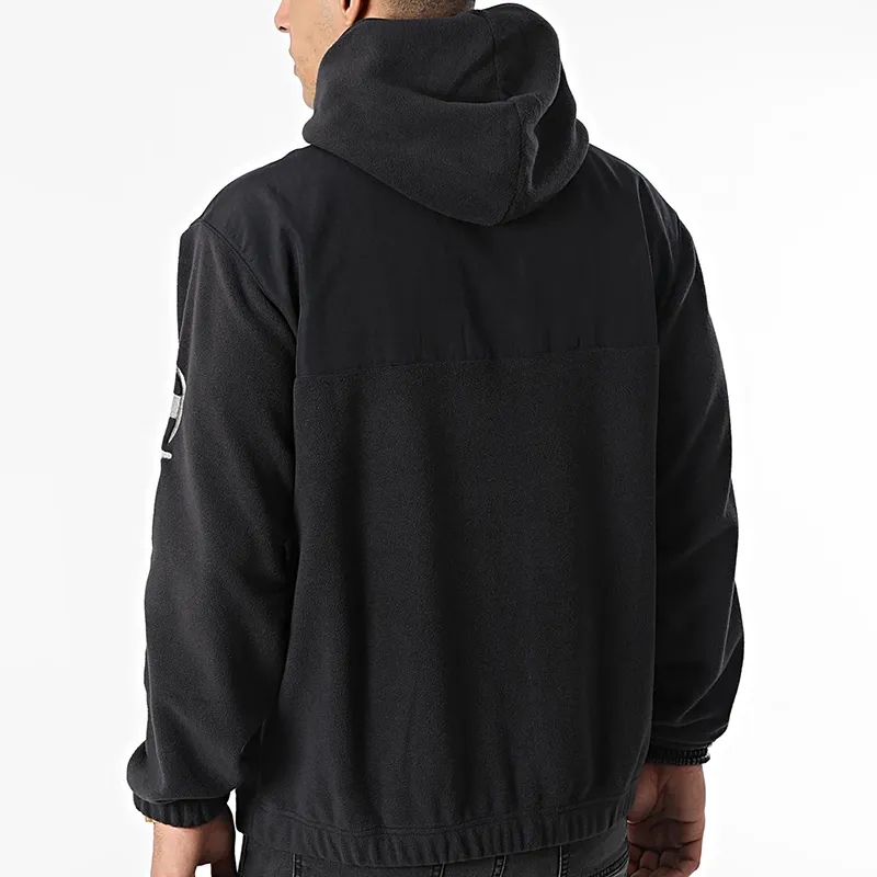 Sweat zippé à capuche Polaire - Noir-2