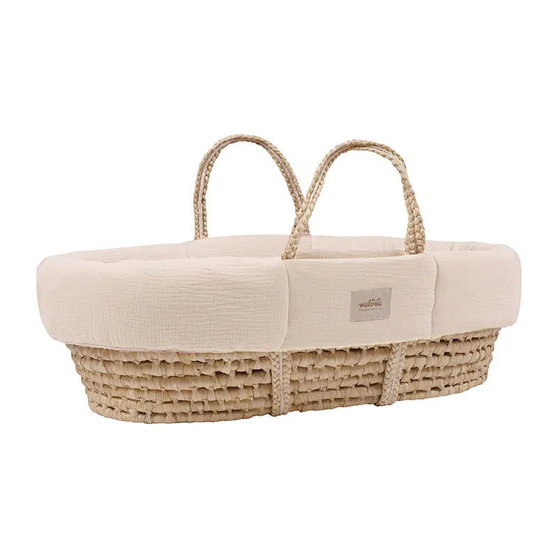 Drap-h. couffin Mousseline Beige - 77x36cm-0